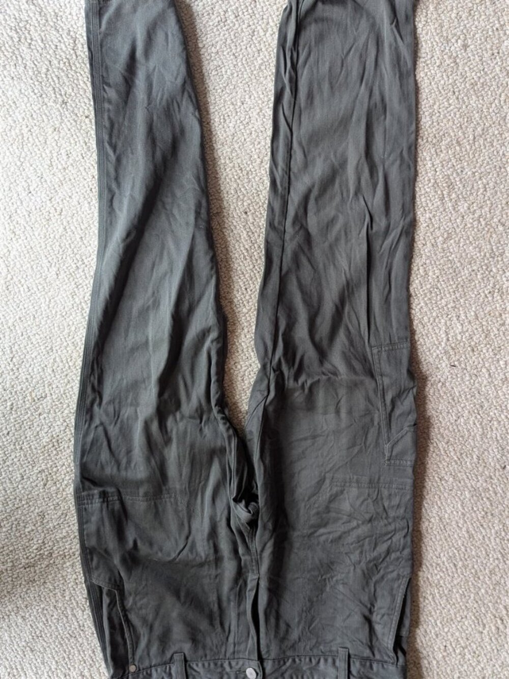 Icebreaker Merino Blend Twill Pants Men's 34 Olive Gray Straight Leg Travel
